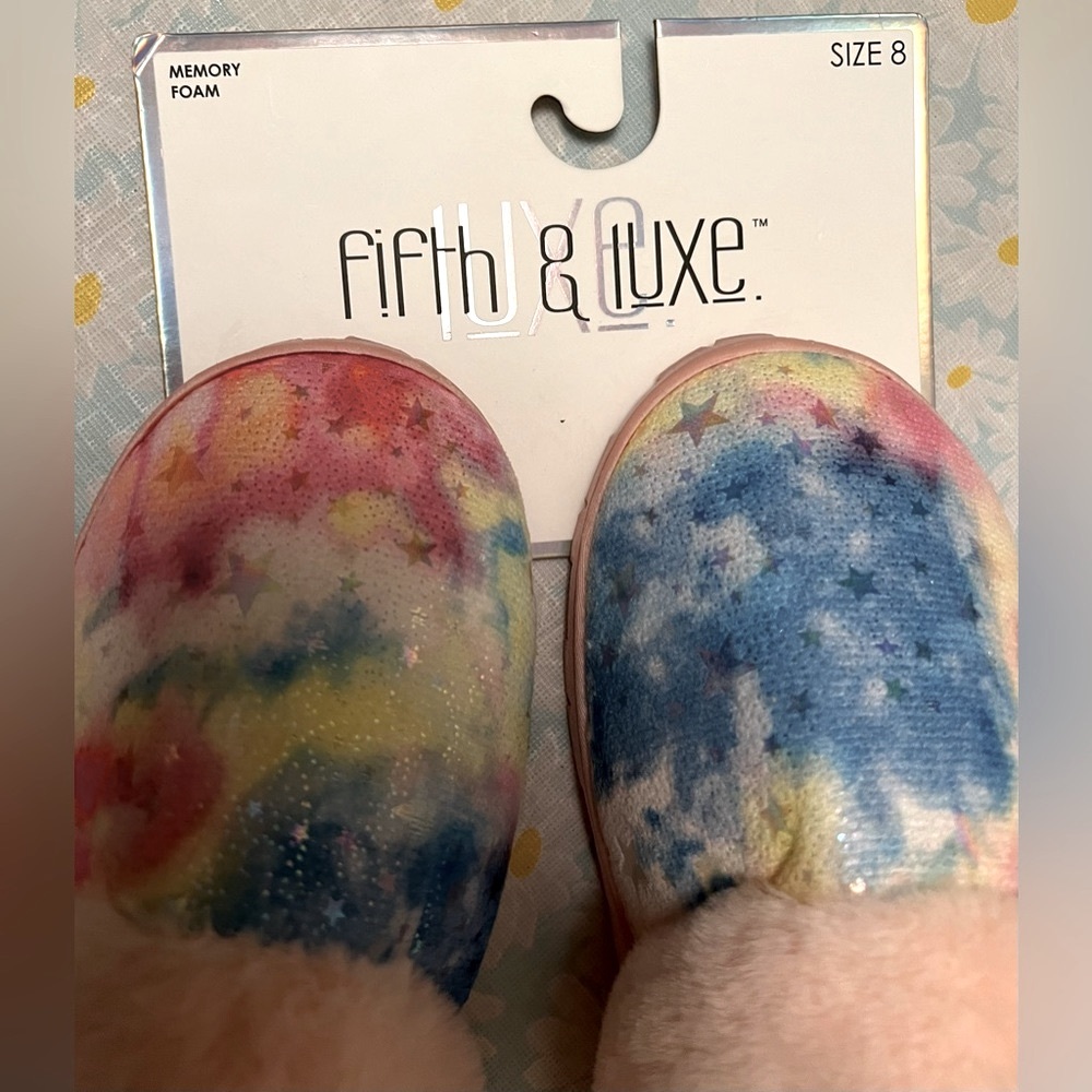Luxe Memory Foam Slippers, Size:8 - Picture 2 of 6